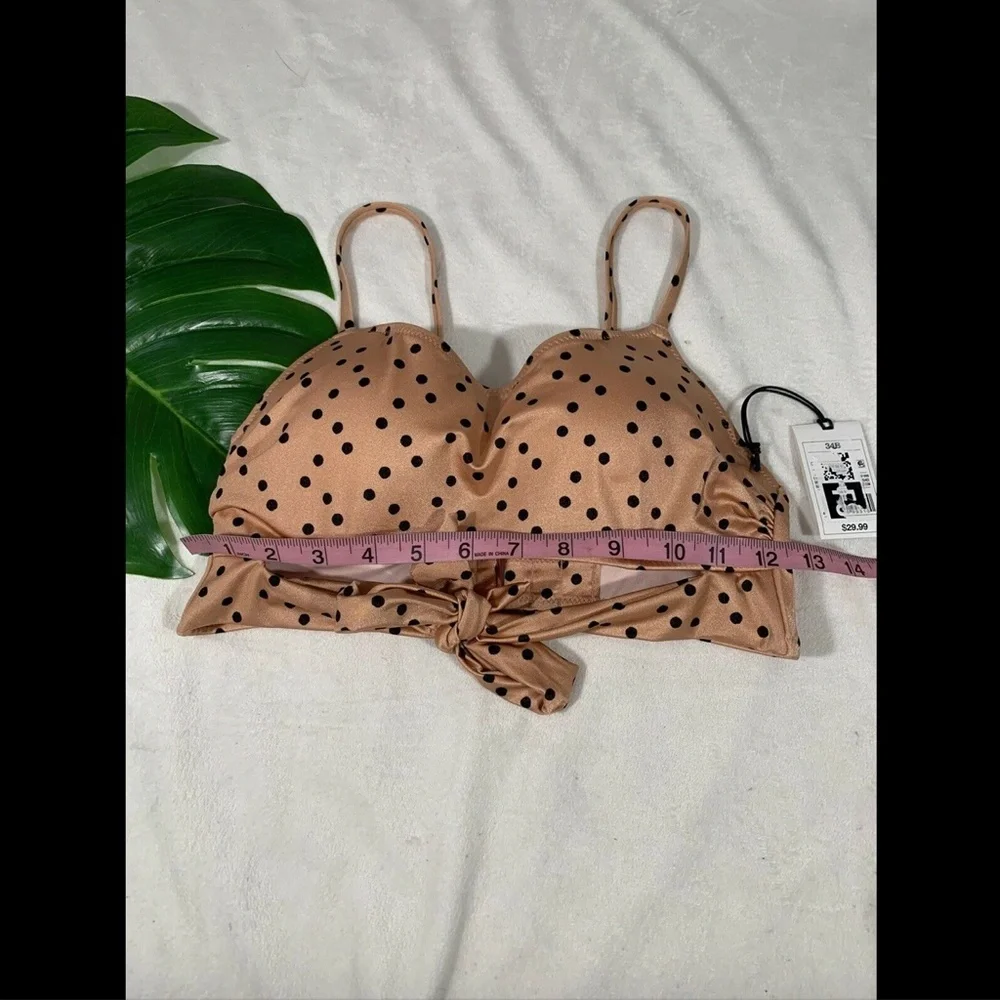 NWT Shade‎ & Shore Polka Dot Wrap Bikini Top [ 34B ] + Cheeky Bottoms [ Medium ]